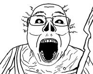 glasses horror open_mouth soyjak stubble variant:bernd // 1416x1125 // 258.2KB