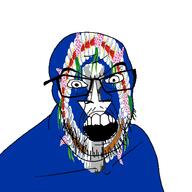 angry country flag glasses jacksepticeye looking_at_you mustache northern_mariana_islands open_mouth soyjak stubble teeth variant:feraljak youtube // 1500x1500 // 188.7KB