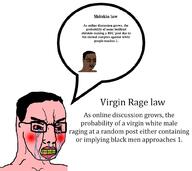 2soyjaks acne angry bloodshot_eyes blush brown_skin clenched_teeth crying glasses hair law mustache pink_skin soyjak speech_bubble stubble sweating text variant:chudjak yellow_sclera yellow_teeth // 985x877 // 115.3KB