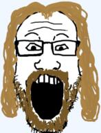 long_hair maximilian_dood open_mouth soyjak variant:markiplier_soyjak video_game yellow_hair youtuber // 225x293 // 49.0KB