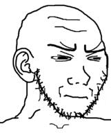 closed_mouth ear forced_meme frown soyjak squinting stubble variant:soyak // 632x756 // 14.8KB