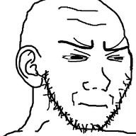 closed_mouth ear forced_meme frown soyjak squinting stubble variant:soyak // 632x756 // 14.8KB