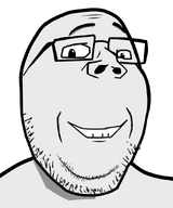 beard biz_(soyjak_party) glasses hd only_one_shall_previal redraw smile stubble subvariant:nugapejak subvariant:wholesome_soyjak variant:gapejak variant:nujak wholesome // 748x895 // 122.9KB