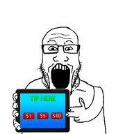 glasses ipad open_mouth pointing subvariant:phoneplier tablet tips variant:markiplier_soyjak white_background // 1053x1214 // 167.4KB