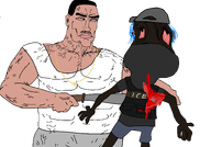 black_skin blood bloodshot_eyes blue_hair buff chud distorted holding_object ice illegal_immigrants immigration kill machete muscles police subvariant:perceptive_chud swarthy template template:butcher tranny transparent_background variant:bernd variant:chudjak // 3000x2100 // 589.5KB