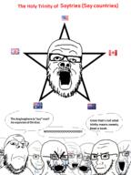 anglo anglosphere angry australia bloodshot_eyes canada comic concerned country crying flag frown glasses holy_trinity multiple_soyjaks mustache new_zealand open_mouth soyjak star stubble text thick_eyebrows trinity united_kingdom united_states variant:a24_slowburn_soyjak variant:cryboy_soyjak variant:gapejak variant:soyak // 1200x1600 // 343.2KB