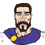 aryan brown_hair gigachad italaryan looking_at_you medchad mediterrenean olive_skin purple_robe roman subvariant:perceptive_chud variant:chudjak // 397x399 // 9.9KB