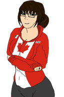 arm breasts closed_mouth clothes crossed_arms eyebrows female flag:canada flag:mexico full_body glasses greg_(user) hair hand hood hoodie jacket leg looking_at_you meta:namefags name_tag nose red_skin series:foidjaks smile subvariant:soygirl transparent_background variant:soyak // 1345x2022 // 271.2KB