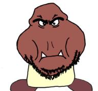 angry brown_skin closed_mouth full_body goomba mario no_arms no_nose soyjak stubble subvariant:meximutt_front teeth thick_eyebrows variant:meximutt video_game // 918x845 // 165.3KB