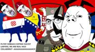 4soyjaks badge balkans beard blue_eyes bosnia caption closed_mouth clothes collaborator croatia croatia_vs_serbia eagle epaulettes fascism flag flag:bosnia_and_herzegovina flag:croatia flag:serbia full_body glasses government_of_national_salvation hair hanging hat heart independent_state_of_croatia islam kolovrat milan_nedić nazism ndh open_mouth rope serbia smile soyjak subvariant:chudjak_front suicide text tongue ustasha variant:chudjak variant:cobson variant:gapejak world_war_2 yellow_teeth yugoslavia // 1417x789 // 610.8KB