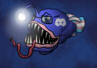 angler_fish animal bait der_cord_fish discord fish glasses light open_mouth stubble teeth tongue tranny transgender_flag variant:unknown // 1000x700 // 684.9KB