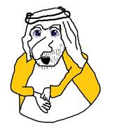 arab clothes hand keffiyeh open_mouth soyjak stubble variant:unknown // 384x442 // 22.0KB