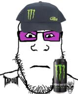drink fishing_hat glasses monster_energy neutral purple skull stubble subvariant:neutralplier sunglasses tapout variant:markiplier_soyjak // 598x724 // 267.9KB