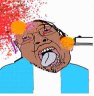 brown_skin country flag glasses gore guatemala gun open_mouth tongue variant:bernd yellow_teeth // 720x732 // 485.6KB