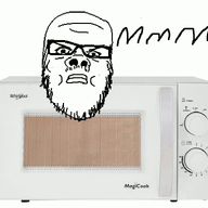 angry animated beep closed_mouth glasses microwave mmm mustache objectsoy open_mouth oven red redtext soyjak stubble text variant:a24_slowburn_soyjak // 850x741 // 426.7KB