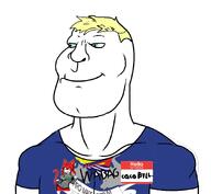 aryan blond blue_eyes cacabvll_(user) eyes_like_the_o-o-cean hello_my_name_is_(sticker) meta:namefags muscular_male subvariant:brazilaryan subvariant:brazilmutt tama_is_goonslop variant:meximutt wabag white_background white_skin // 888x818 // 154.4KB