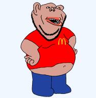 amerimutt arm belly cartoon clothes family_guy fat foot full_body hand head leg mcdonalds mutt subvariant:impish_amerimutt variant:impish_soyak_ears wink // 1356x1384 // 177.6KB