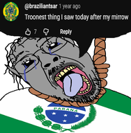 ack ack! black_sclera crying death flag:brazil flag:paraná grey_skin meta:namefags meta:op_is_right_about_paranARYANS mutt mutt_lips nophono_(nametroon) paraná portuguese_text rope screenshot speech_bubble suicide text tranny troon variant:bernd yellow_teeth youtube // 766x784 // 241.5KB