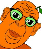 closed_mouth ear froot glasses large_ear oh_my_god_she_is_so_attractive orange_skin soyjak subvariant:its_out_get_brandon variant:brandon variant:its_out_get_in_here // 500x590 // 61.8KB