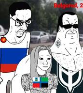 angry belgorod buff communism gigachud glasses hair hairy russia russian_volunteer_corps smile soyjak subvariant:chudjak_seething subvariant:trad_wife sunglasses variant:chudjak wojak // 1080x1207 // 140.3KB