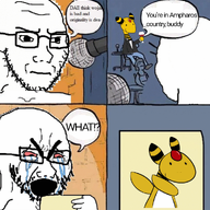 ampharos animated anti_soyjak bloodshot_eyes concerned crying dab frown glasses johto looking_down microphone open_mouth pokemon soyjak speech_bubble stubble text thick_eyebrows variant:cryboy_soyjak variant:soyak video_game // 989x1010 // 1.7MB