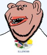 1818 1868 amerimutt animal bird black_sclera brown_skin clothes eagle ear flag flag:illinois hair illinois lips mutt open_mouth soyjak star_(symbol) state stubble subvariant:impish_amerimutt sun text transparent_background united_states variant:impish_soyak_ears // 685x800 // 82.4KB