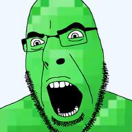 emerald emerald_(namefag) glasses green_skin meta:namefags open_mouth self_insert series:emeraldjaks stubble teeth template transparent_background variant:cobson // 721x720 // 139.5KB