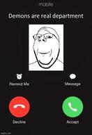 based_department closed_mouth demon glasses phone smile soyjak stubble subvariant:wholesome_soyjak text variant:gapejak // 500x728 // 124.0KB