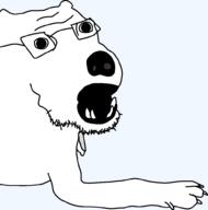 animal dog glasses open_mouth soyjak stubble variant:unknown // 986x998 // 20.1KB