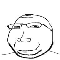 eyelids glasses small_eyes smile soyjak stubble subvariant:massjak subvariant:wholesome_soyjak tape template variant:gapejak // 600x600 // 10.1KB