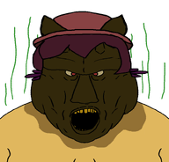 brown_skin fat jimbo_(namefag) jimbo_(user) meta:namefags niko_(oneshot) oneshot oneshot_pedo_nigger open_mouth red_eyes series:fusionjaks shitskin squid squidward stink_lines stinky sweating trend:namefag_hybrids trevor_(user) variant:alicia variant:disgusting_trevorcreature yellow_teeth // 803x768 // 48.6KB