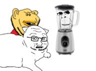 3soyjaks animal animal_abuse arm asiamutt asian blender blurred_background cat cat_ear china closed_eyes clothes ear glasses multiple_soyjaks mutt objectsoy open_mouth paw red_shirt scared soyjak stubble subvariant:hornyson subvariant:impish_amerimutt subvariant:soyak_(concerned) tshirt variant:cobson variant:impish_soyak_ears variant:soyak worried yellow_skin // 1853x1368 // 665.6KB