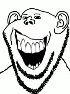 ear laughing open_mouth soyjak stubble subvariant:splicejak template variant:impish_soyak_ears // 598x800 // 124.2KB