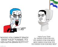 2soyjaks TheCreativeKid2007 anarchism anarcho-communism blue_hair boylover_symbol chud chud_crying communism flag:anarcho-communism flag:sierra_leone flag:transgender_pride_flag garrys_mod hammer_and_sickle imgflip.com ms_memer_group open_mouth paintbrush pedophile pedophilia sierra_leone skibidi_toilet soyjak toilet trans_rights variant:chudjak waving yelling // 600x485 // 55.9KB