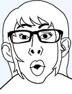 aliased blush ear eyelashes female glasses hair open_mouth series:foidjaks subvariant:female_nojak transparent_background variant:nojak // 374x491 // 8.7KB