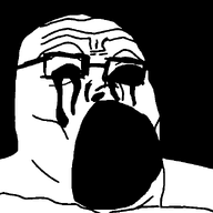 bald black_eyes creepy crying distorted glasses horror nose open_mouth scary soulless stubble tear tears_of_joy variant:tony_soprano_soyjak // 600x600 // 5.0KB