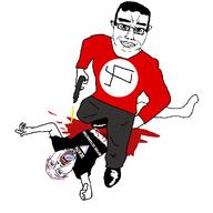 blood bloodshot_eyes death_before_detransition gun subvariant:chudjak_front tranny variant:bernd variant:chudjak // 1000x1000 // 87.7KB