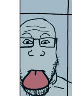 front_facing glasses soyjak stubble subvariant:neutralplier tongue variant:markiplier_soyjak window // 600x800 // 28.1KB