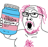 balding beard bug chest_hair estrogen holding_object pink_hair receding_hairline tranny transparent_background troon variant:medsjak // 365x362 // 26.3KB