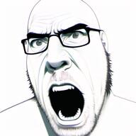 angry glasses meta:ai_generated open_mouth soyjak stubble variant:cobson // 512x512 // 196.9KB
