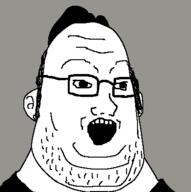 disney ear fat glasses hair mr_incredible open_mouth soyjak the_incredibles uncanny variant:soyak // 400x402 // 13.1KB