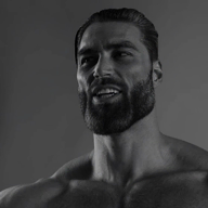 black_and_white gigachad grey_hair grey_skin meta:ai_generated monochrome nas:gigachad // 560x560, 6s // 1.1MB