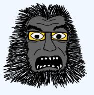 glasses open_mouth soot soot_colors soyjak soyjak_party variant:soydoz // 600x610 // 33.9KB