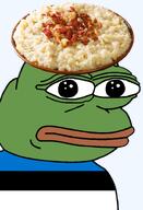 amphibian bald baltic closed_mouth clothes country estonia estonian europe european flag flag:estonia food frog green_skin irl lips looking_at_you mulgipuder nas nas:pepe neutral pepe_the_frog series:pepe_hat transparent_background tshirt // 1008x1479 // 740.5KB