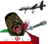 ack airplane blood brown_skin crying dark_skin dead death eyes fat flag flag:iran iran missile mouth_open nose nosebleed plane shitskin soyjak t50_eyes tongue tongue_out // 892x821 // 71.3KB