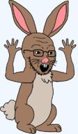 animal ear full_body fur get glasses hand open_mouth series:animaljaks soyjak stubble tail teeth variant:soyak whisker // 660x1128 // 83.9KB