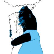 anti_soytan arm artist:antiswarthy b_b_ghast_(namefag) black_skin crying cum dakimakura fat holding_dakimakura holding_object licking moustache stain tongue unibrow variant:soytan variant:soytan_gooner // 550x550 // 41.1KB