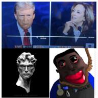 angry arno_breker donald_trump hunter_eyes kamala_harris nigger pajeet sculpture shitskin smile statue subvariant:jartycuck trend:aryan trend:jartycuck variant:chudjak // 1024x1024 // 907.7KB