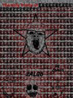 4soyjaks angry artist:jakker blood bloodshot_eyes creepypasta crying frown glasses holy_trinity mustache open_mouth soyjak stubble text thick_eyebrows trinity variant:a24_slowburn_soyjak variant:cryboy_soyjak variant:gapejak variant:soyak zalgo // 1200x1600 // 1.5MB