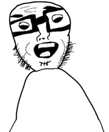 bald eyes glasses open_mouth stubble teeth variant:realson white_background // 831x1001 // 35.0KB